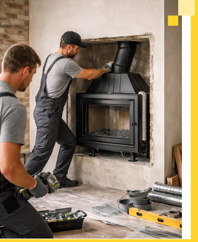 Установка каминных топок в Астрахани: монтаж, подключение