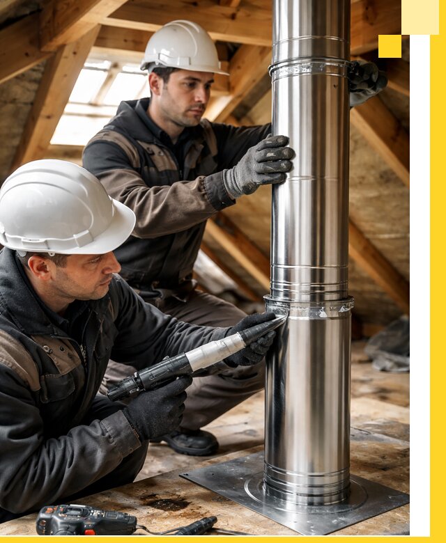 Монтаж дымоходов для каминов в Астрахани с гарантией качества