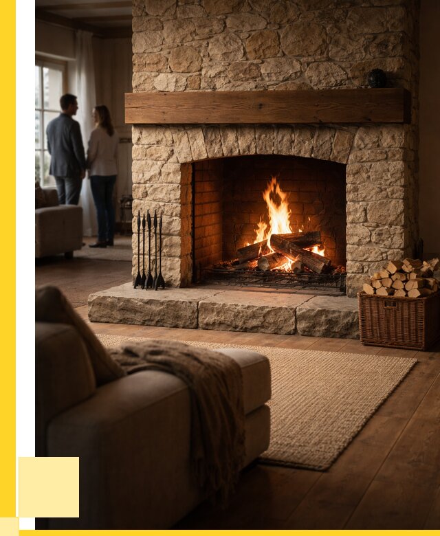 Открытые камины под ключ в Астрахани от 154140 р. ЭриданСтр