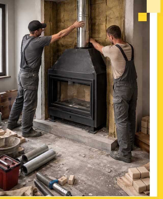 Изготовление и монтаж закрытых каминов в Астрахани под ключ