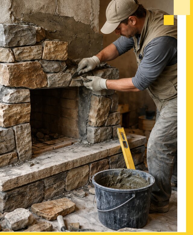 Изготовление и установка каменных каминов под ключ в Астрахани