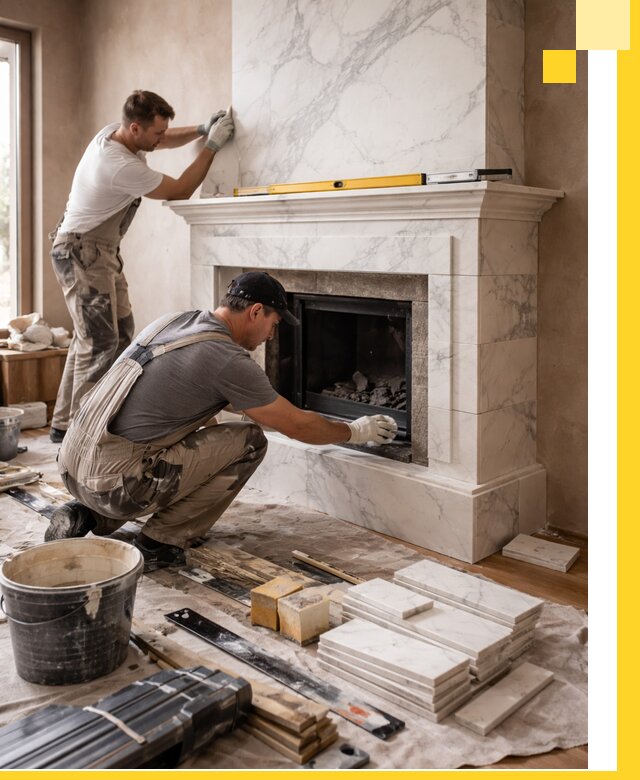 Отделка каминов в Астрахани качественные облицовочные работы