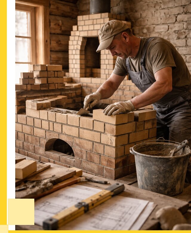 Кладка печей из кирпича в Астрахани цены от 30828 р. - ЭриданСтр