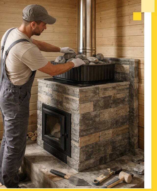 Печи для парной в Астрахани, производство, монтаж и обслуживание