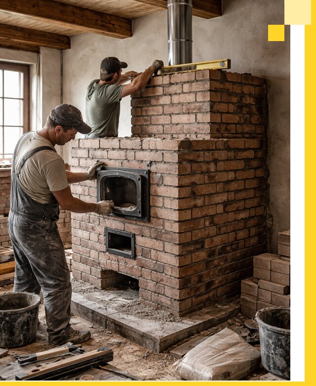 Печи для загородного дома под ключ в Астрахани — монтаж и сервис