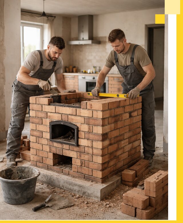 Установка и монтаж печей в частном доме в Астрахани под ключ