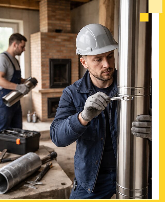 Профессиональный монтаж дымоходов для печей в Астрахани