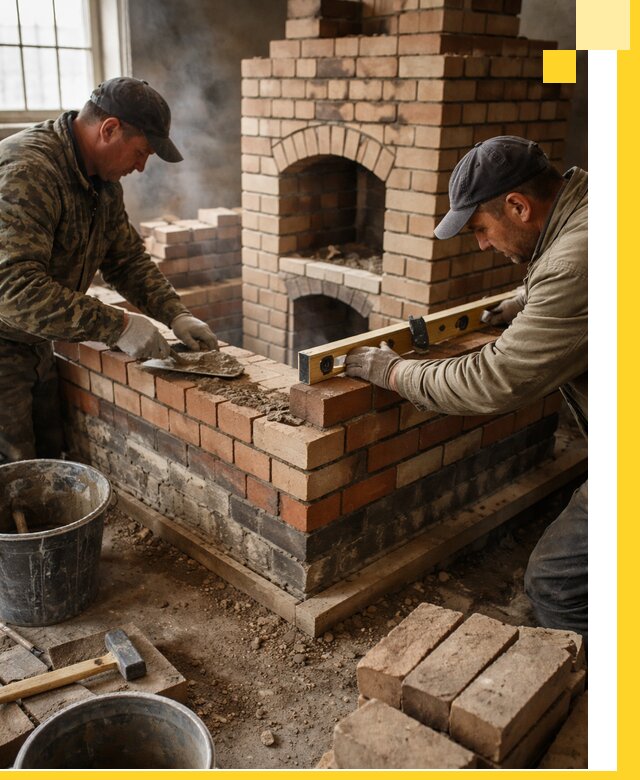 Изготовление и монтаж печей и каминов из кирпича в Астрахани