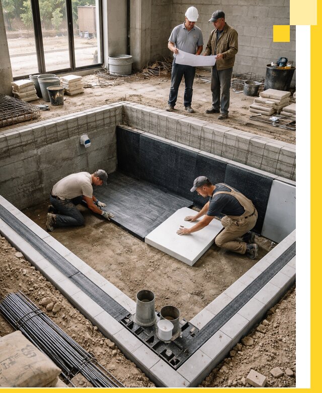 Проекты частных и общественных бассейнов под ключ в Астрахани