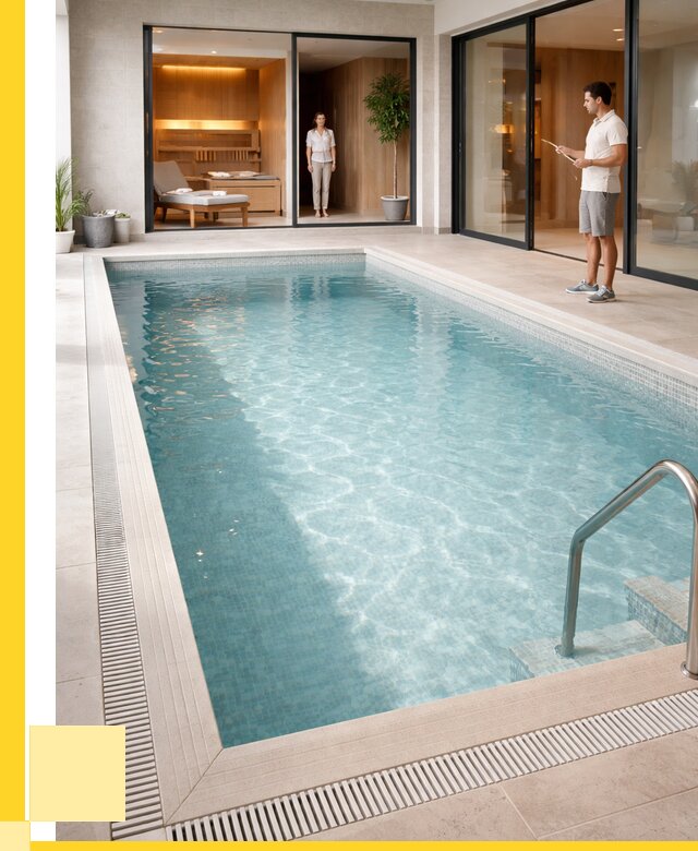 Отделка бассейна пленкой ПВХ в Астрахани от 3597 р. - ЭриданСтр