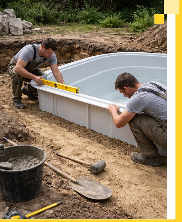 Производство и установка пластиковых бассейнов в Астрахани под ключ