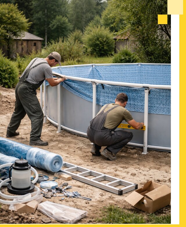 Установка и монтаж каркасных бассейнов в Астрахани под ключ