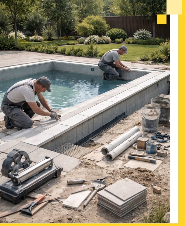 Строительство открытых бассейнов под ключ в Астрахани профессионально