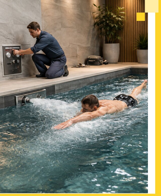 Проектирование и монтаж бассейнов с противотоком в Астрахани