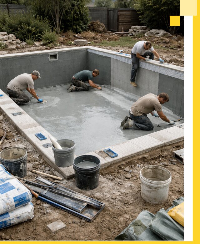 Изготовление и монтаж чаши бассейна под ключ в Астрахани