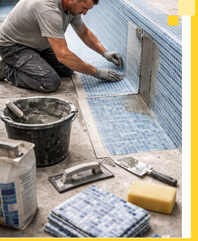 Укладка и ремонт мозаики для бассейнов под ключ в Астрахани