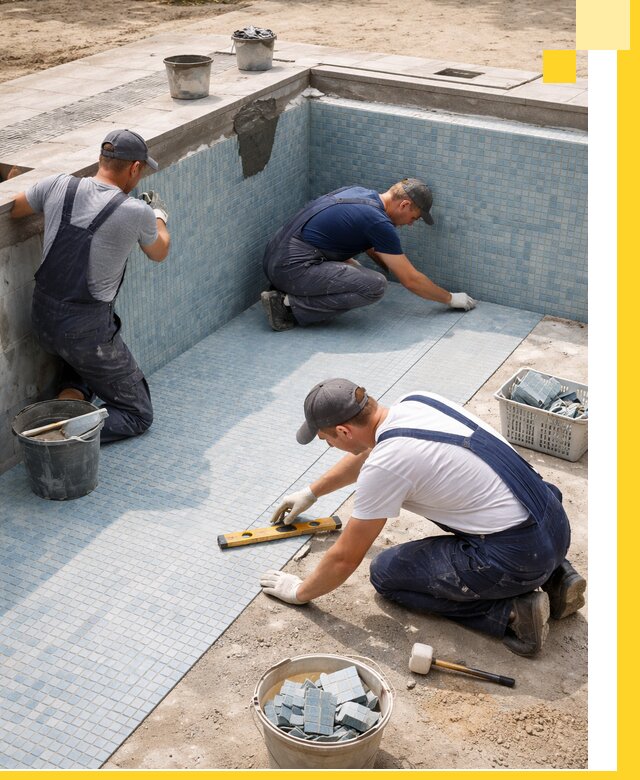 Укладка и установка плитки для бассейнов под ключ в Астрахани