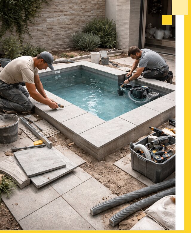 Мини бассейны под ключ в Астрахани, дизайн и установка