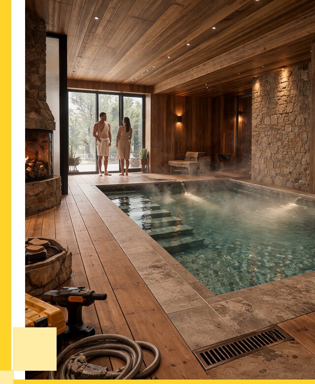 Проекты бань с бассейном под ключ в Астрахани от 77070 р., ЭриданСтр