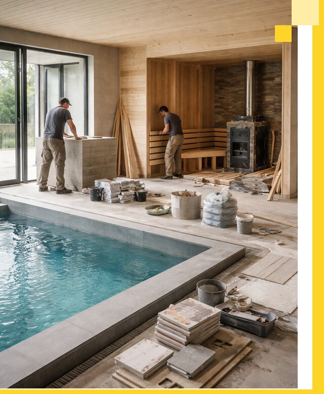 Проектирование и строительство бань с бассейном в Астрахани