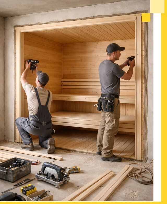 Монтаж саун под ключ в Астрахани — проектирование и установка