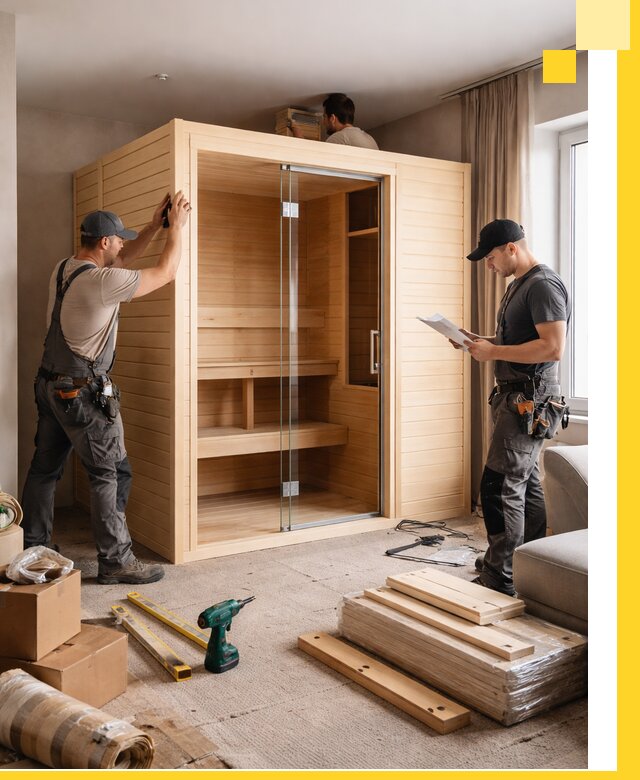 Установка и благоустройство саун в квартире в Астрахани