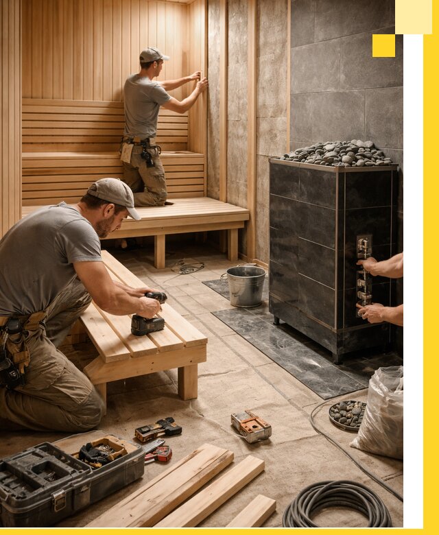 Дизайн и строительство интерьерных саун под ключ в Астрахани