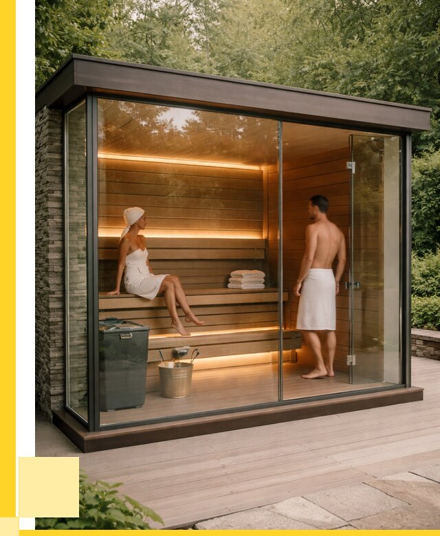 Сауна стеклянная и двери для сауны в Астрахани от 256900 р. | ЭриданСтр