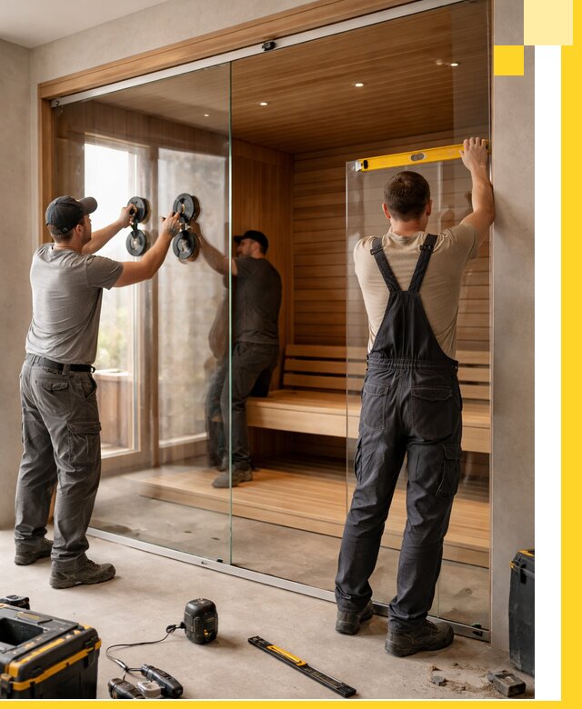 Производство и монтаж стеклянных саун под ключ в Астрахани