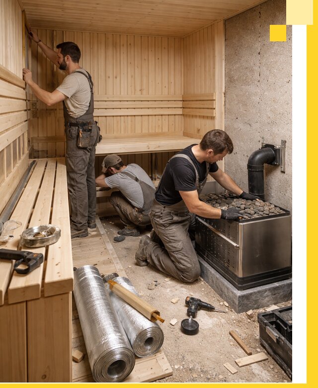 Индивидуальные сауны на заказ в Астрахани под ключ, проект и монтаж