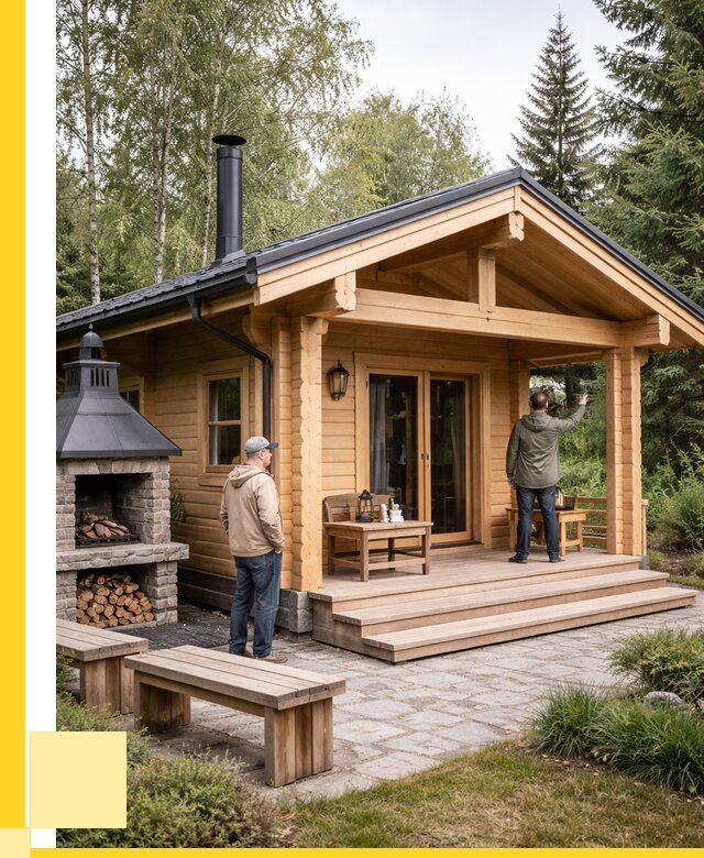 Деревянные бани под ключ в Астрахани от 462420 р. | ЭриданСтр