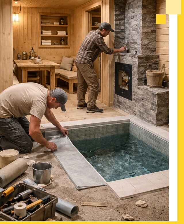 Строительство бань с комнатой отдыха под ключ в Астрахани