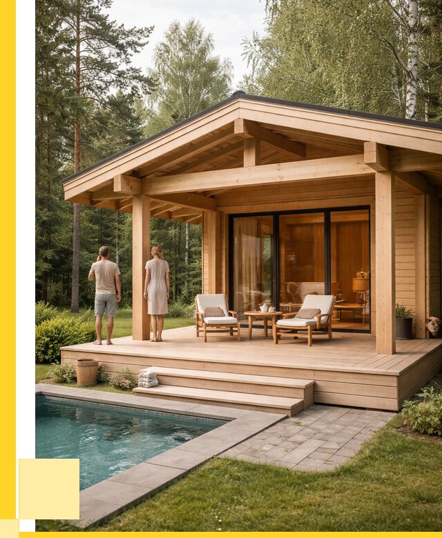 Бани с террасой под ключ в Астрахани от 616560 р. | ЭриданСтр