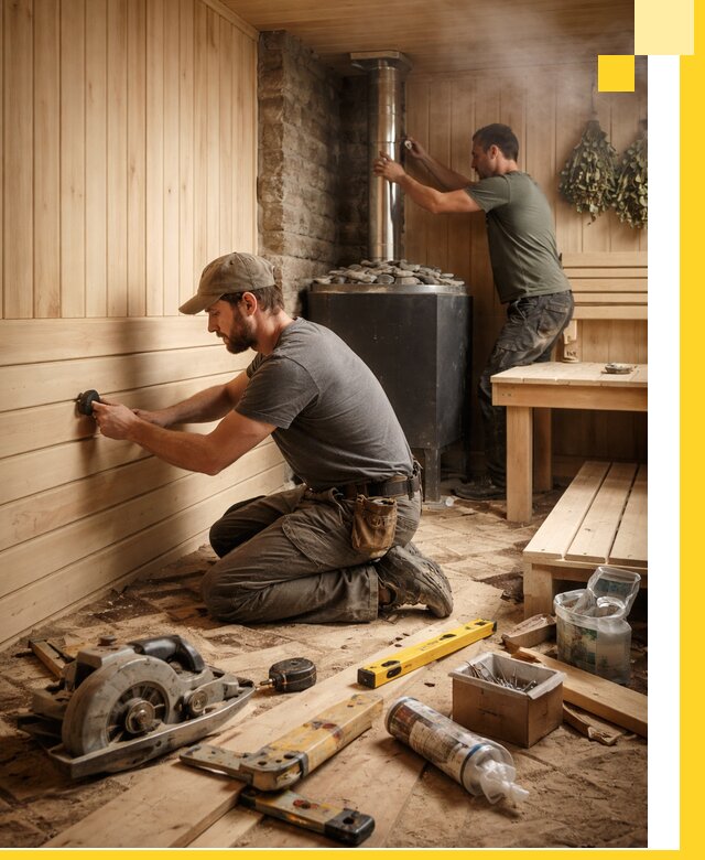 Полное строительство и оснащение парных под ключ в Астрахани