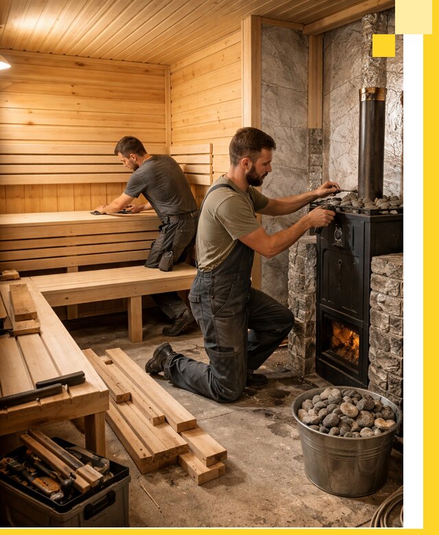 Дизайн и строительство интерьеров бань под ключ в Астрахани