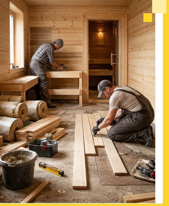 Индивидуальный проект бани с комнатой отдыха под ключ в Астрахани