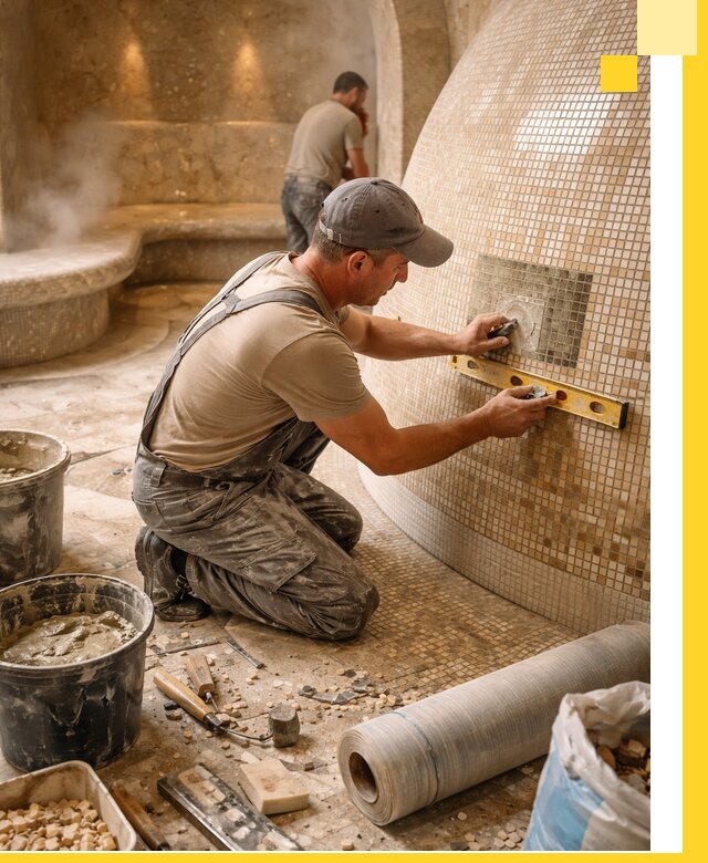 Хамам под ключ в Астрахани: проектирование, строительство, отделка