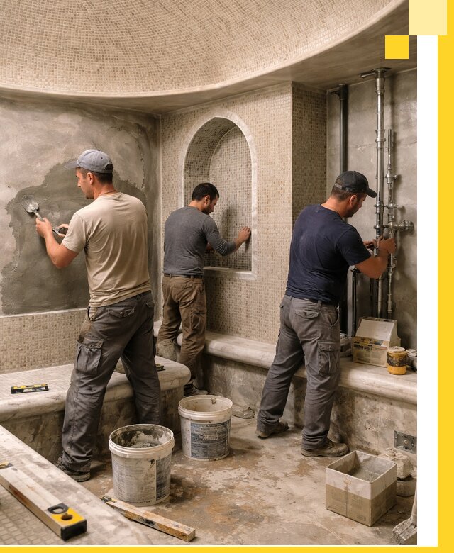 Профессиональный монтаж хамамов под ключ в Астрахани с гарантией