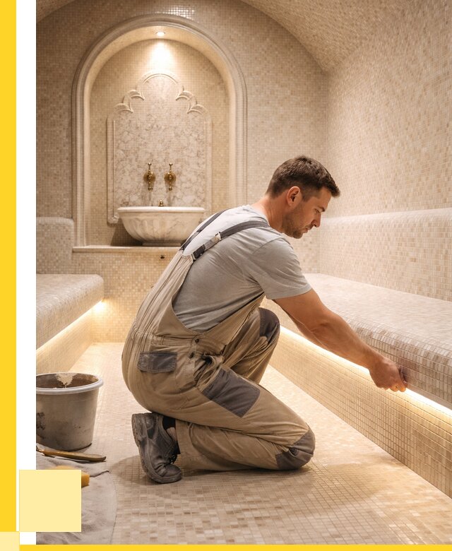 Отделка хамамов под ключ в Астрахани от 5652 р. | ЭриданСтр