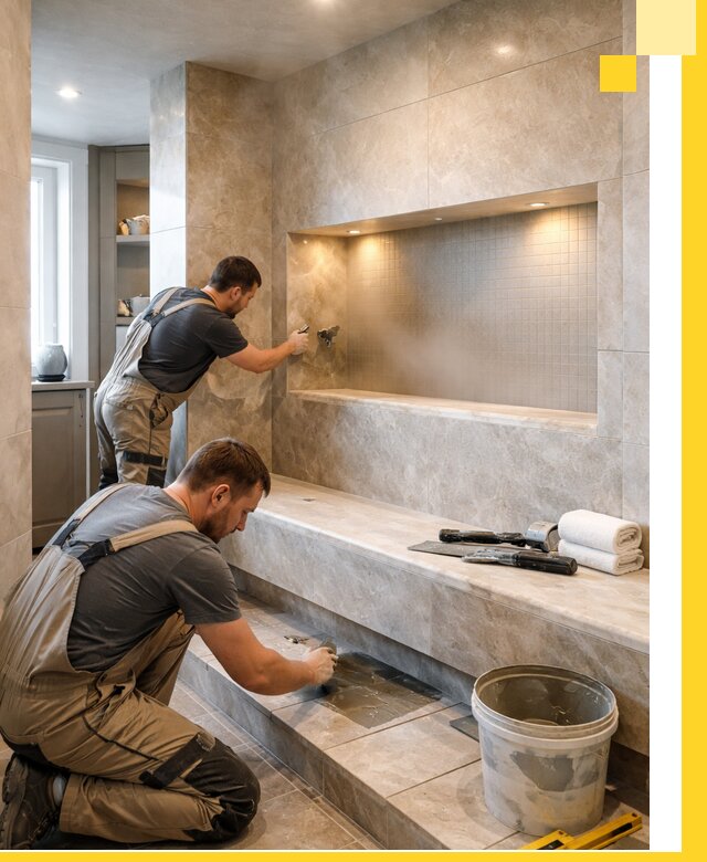 Профессиональное строительство хамама в квартире в Астрахани