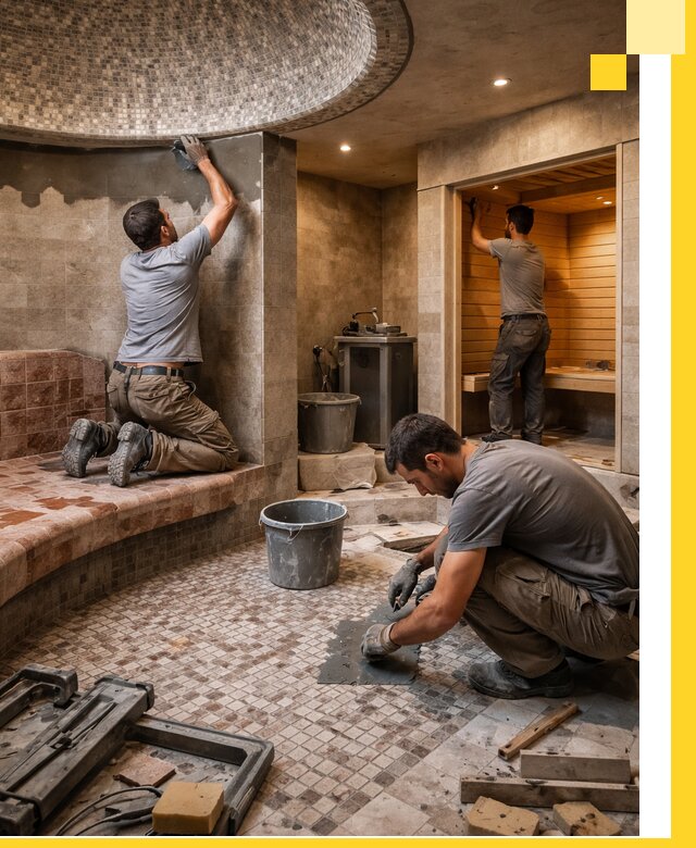 Проект и строительство хамама бани и сауны под ключ в Астрахани